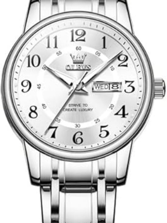 Womens Silver Analog Quartz Stainless Steel Relog Mujer Waterproof Classic Watch main image 5